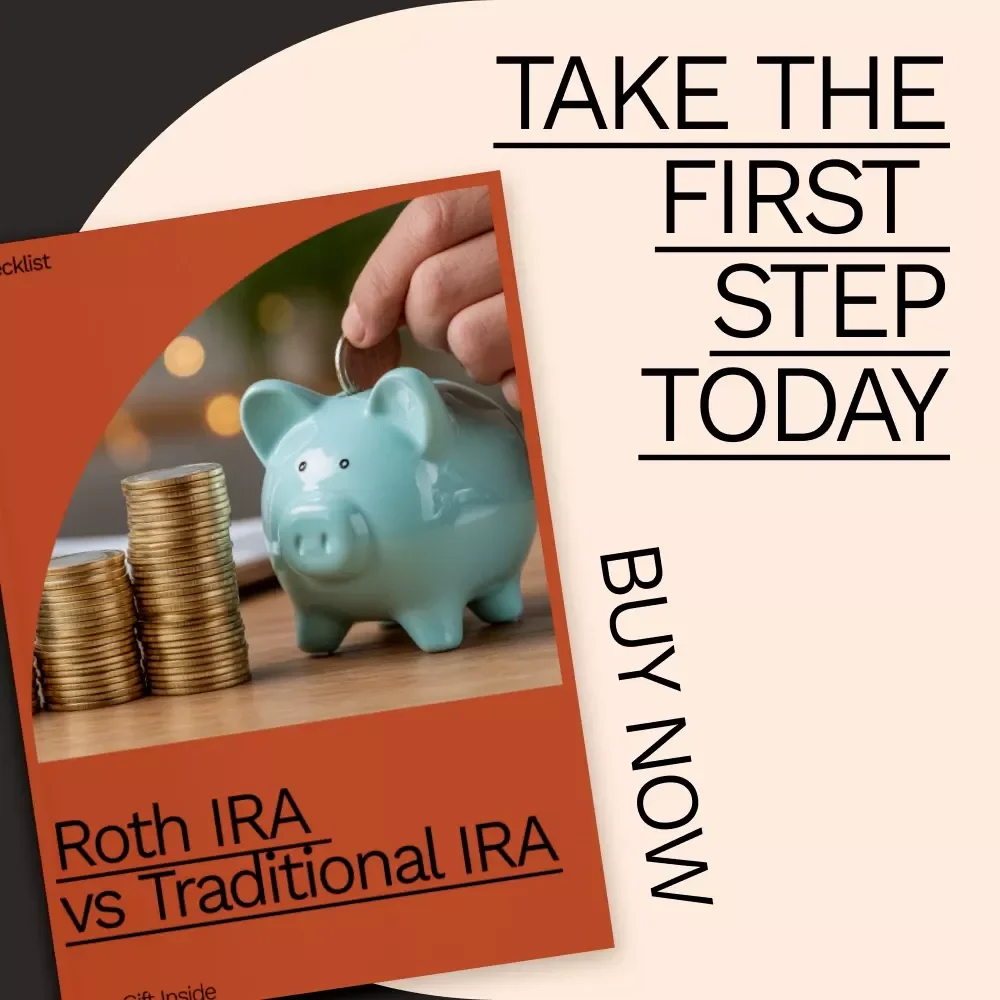 Roth IRA vs Traditional IRA Checklist – Easy Retirement Planning Guide for Beginners | roth ira vs traditional ira which is better | Printable Financial Planning Tool
