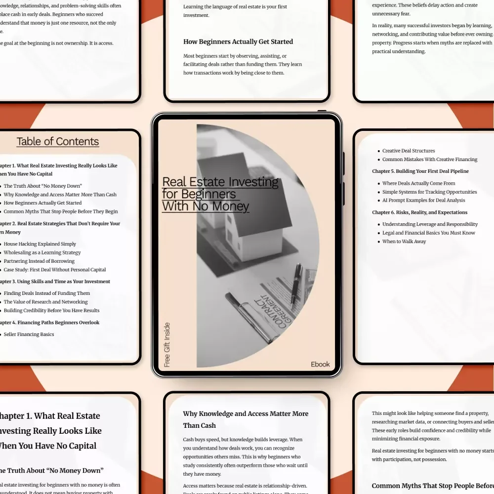 Real Estate Investing for Beginners With No Money - Digital Guide to Get Started Today