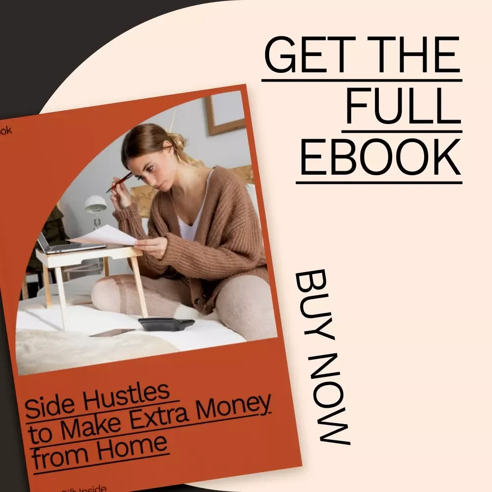 Side Hustles to Make Extra Money from Home | Printable eBook Guide for Beginners | Work-from-Home Income Ideas | Digital Download