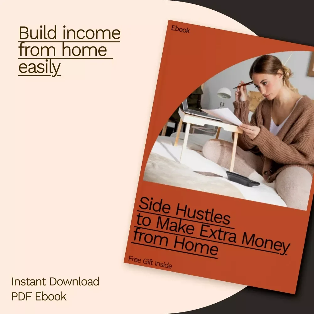 Side Hustles to Make Extra Money from Home | Printable eBook Guide for Beginners | Work-from-Home Income Ideas | Digital Download