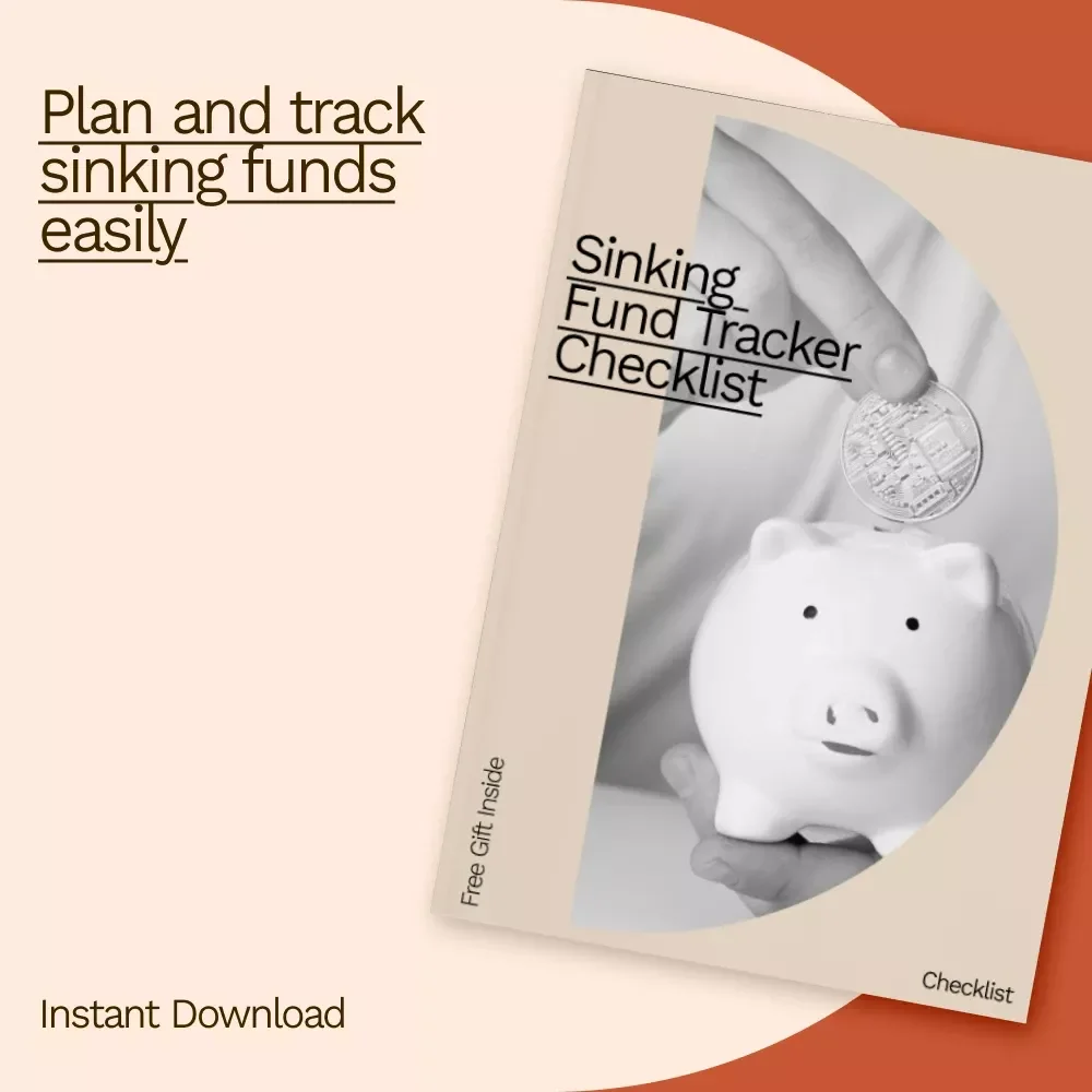 Sinking Fund Tracker Checklist | Smart Budget Planner & Sinking Fund Tracker Spreadsheet for Irregular Expenses