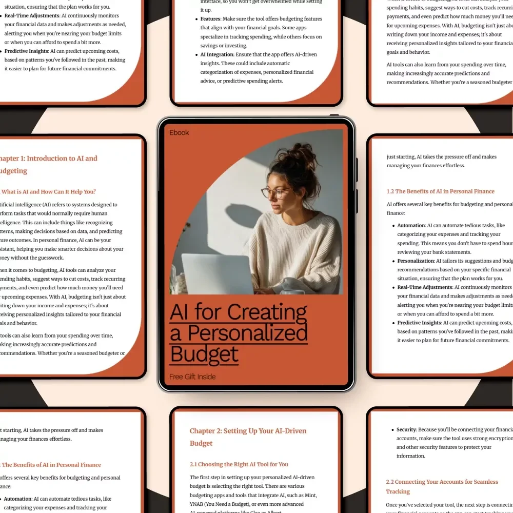Fast-Track Your Finances: AI for Creating a Personalized Budget eBook | Digital Download for Easy Money Management