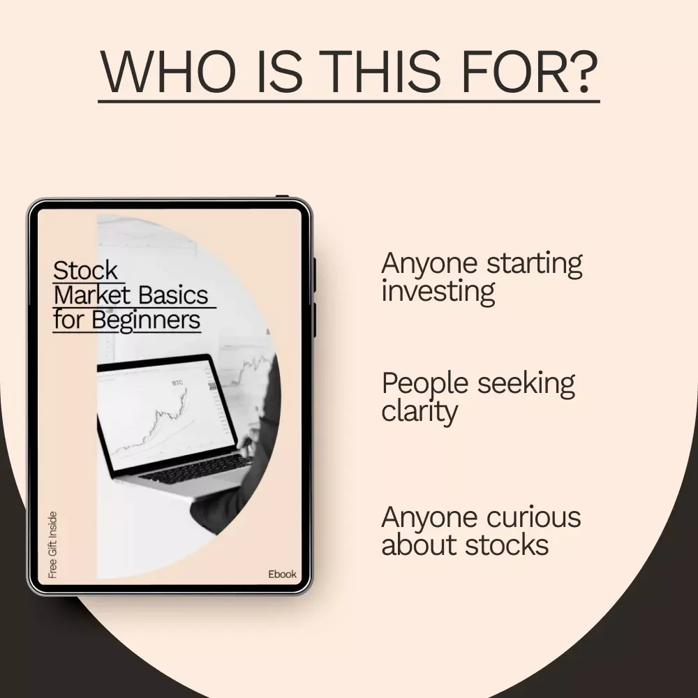 Stock Market Basics for Beginners | Printable Investing eBook | Beginner-Friendly Guide to Trading, ETFs, Mutual Funds & Building Your First Portfolio
