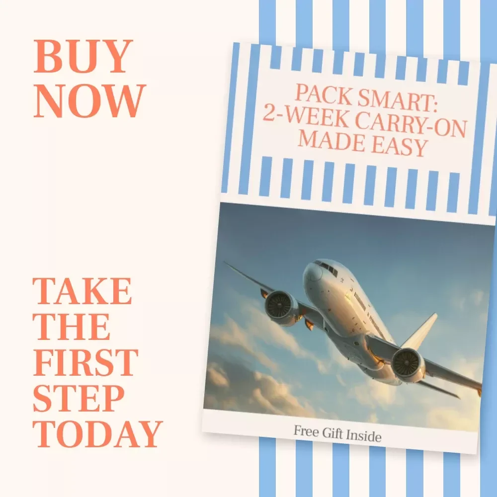 Pack Smart: 2-Week Carry-On Made Easy | Ultimate Printable Packing Checklist | how to pack a carry on for two weeks | Travel Planner, Minimalist Luggage Checklist, Carry-On Essentials