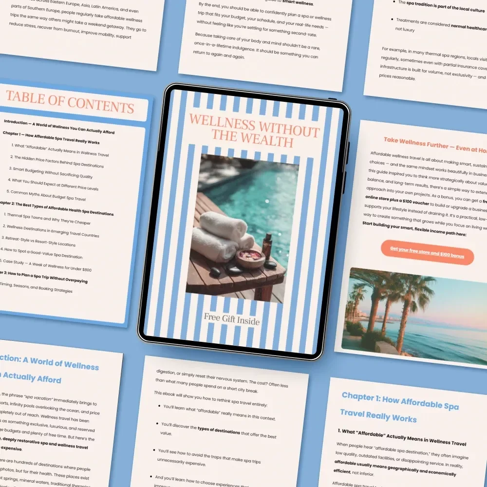 Wellness Without the Wealth – Affordable Health Spa Destinations eBook | Budget Wellness Travel Guide & Smart Spa Planning