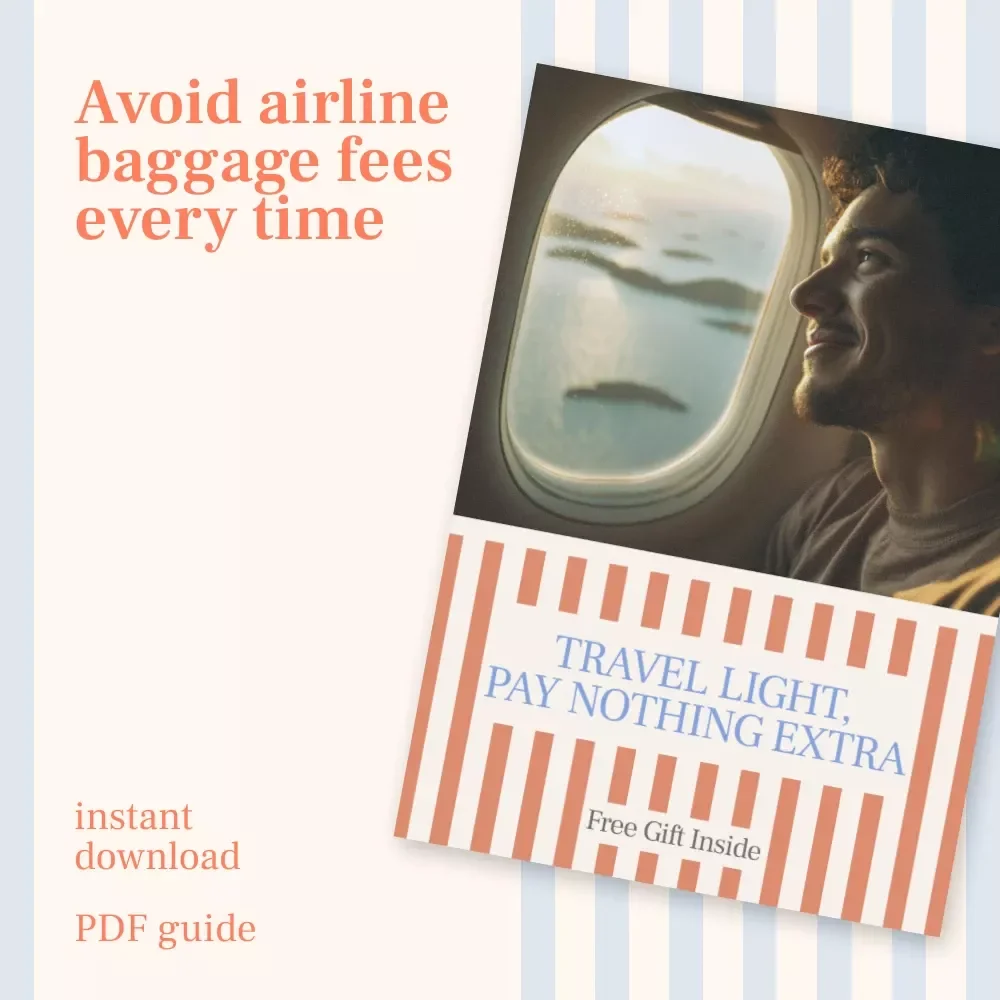 Travel Light, Pay Nothing Extra — Smart Airline Packing Guide for how to avoid paying baggage fees on airlines | Digital Download