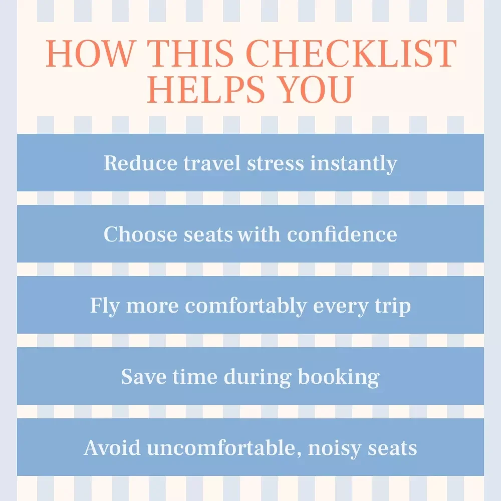 The Smart Flyer’s Seat-Picking Checklist | How to Choose the Best Seat on a Plane | Digital Travel Checklist for Comfortable Flights