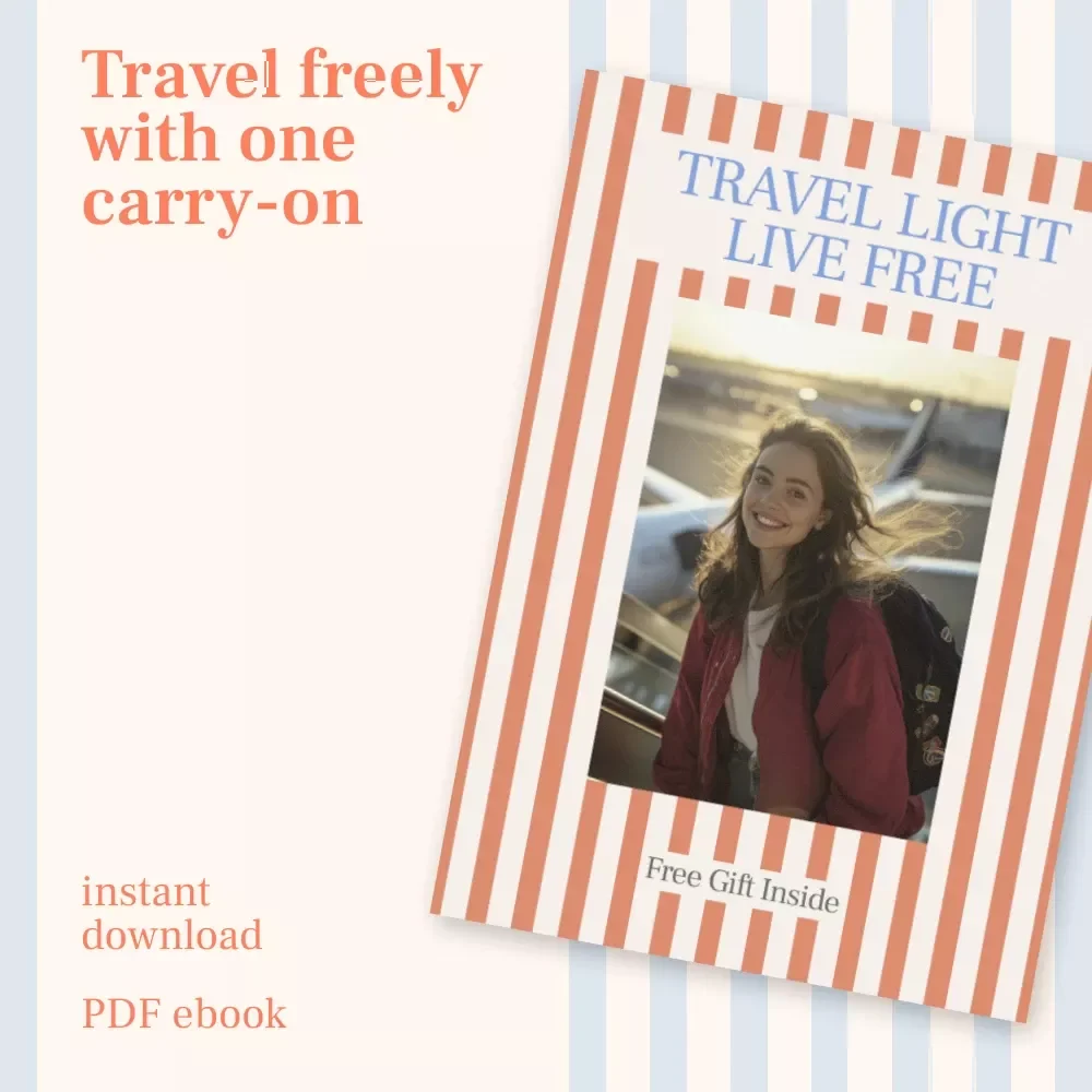 Travel Light Live Free — Minimalist Travel Ebook Guide | How to Travel With Just a Carry On Backpack | Smart Packing System for One-Bag Travel