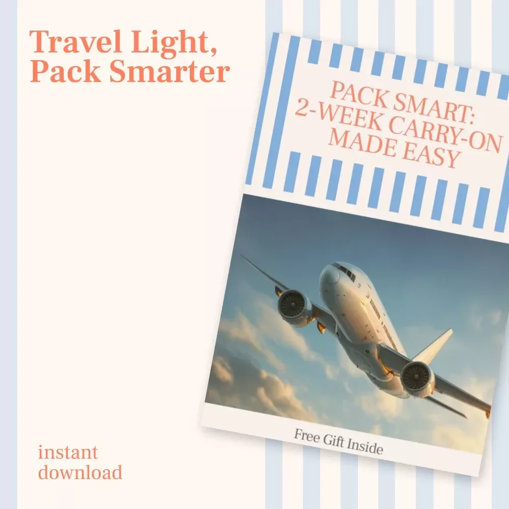 Pack Smart: 2-Week Carry-On Made Easy | Ultimate Printable Packing Checklist | how to pack a carry on for two weeks | Travel Planner, Minimalist Luggage Checklist, Carry-On Essentials