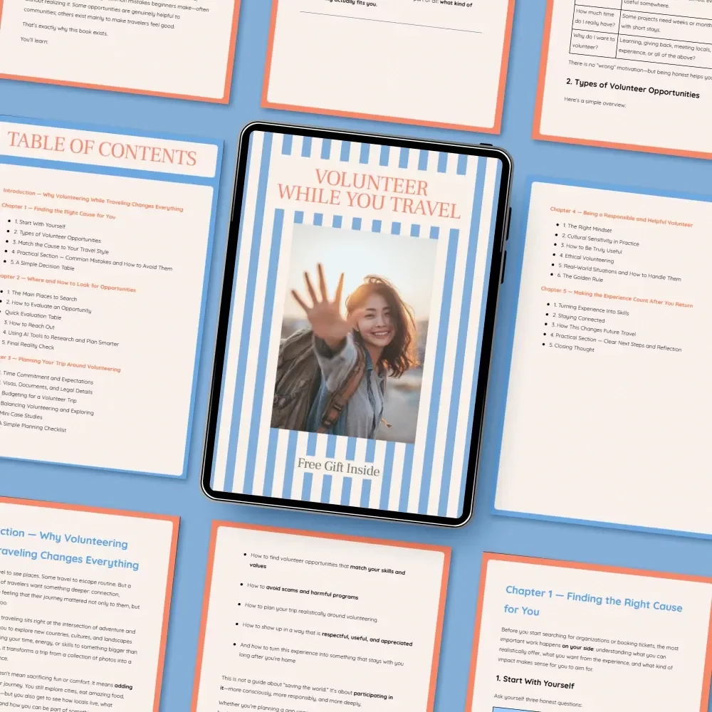 Volunteer While You Travel | Practical eBook Guide, Ethical Travel Planning, Responsible Volunteering & Meaningful Experiences