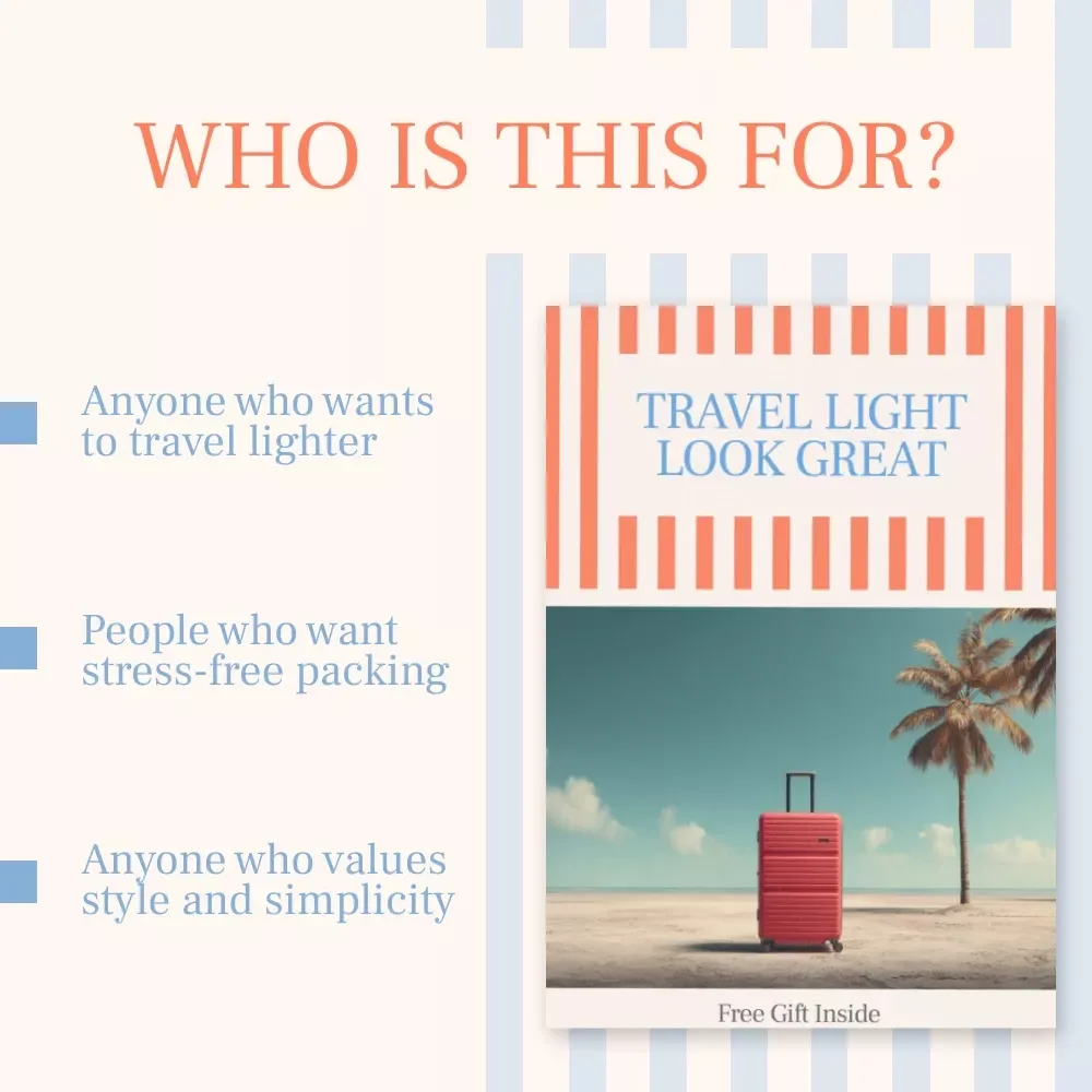 Travel Light Look Great Guide | How to Create a Travel Capsule Wardrobe for Effortless Style | Smart Packing Digital Download