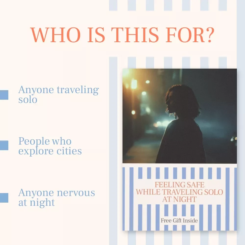 Feeling Safe While Traveling Solo at Night | Practical Solo Travel Safety Tips for Nighttime | Confidence-Building Travel Safety eBook