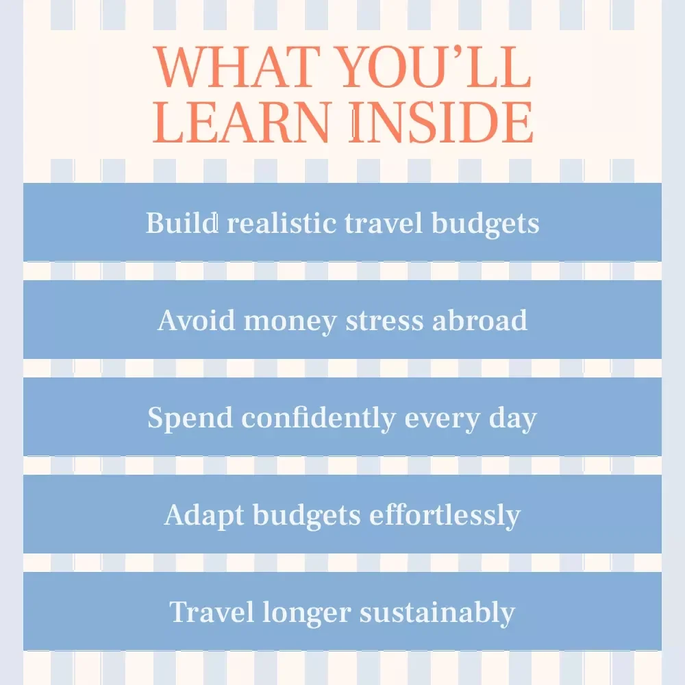 Travel Longer Without Worrying About Money | Practical Guide on how to budget for a month long trip | Stress-Free Long Travel Budget Planner
