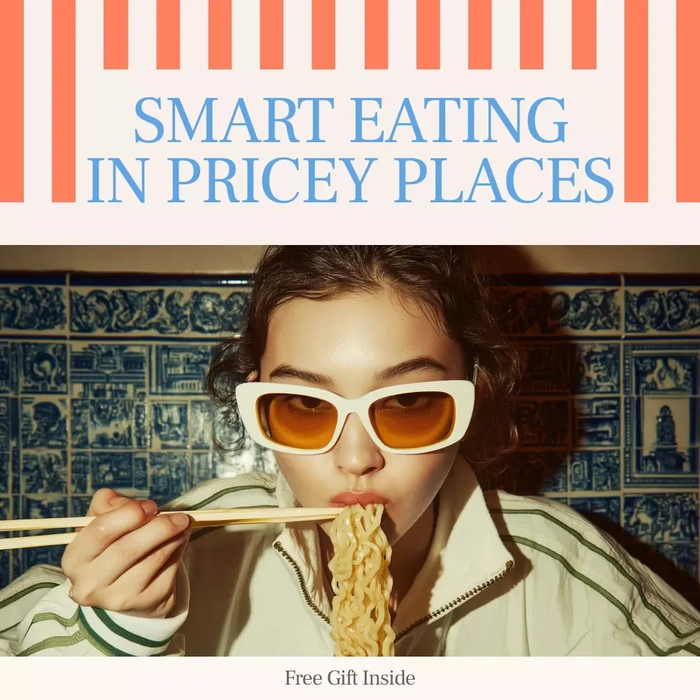 Smart Eating in Pricey Places – Travel Food Budget Guide | How to Eat Cheap While Traveling in Expensive Cities | Digital Download