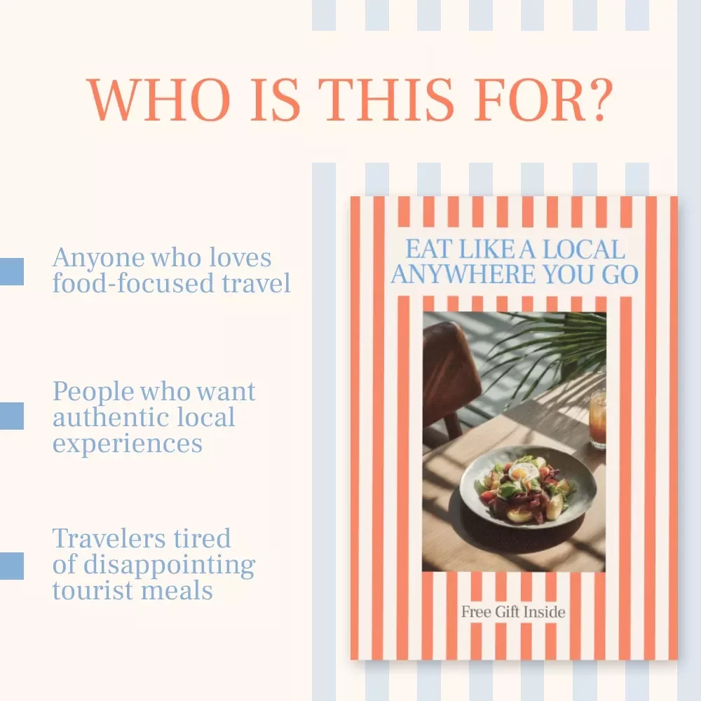 Eat Like a Local Anywhere You Go – Ebook Guide to How to Find Authentic Local Food When Traveling | Travel Food Culture Guide