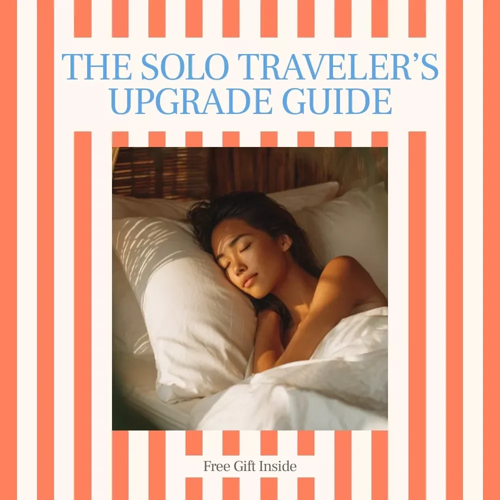 The Solo Traveler’s Upgrade Guide | Ebook on how to get free hotel upgrades as a solo traveler | Smart Booking, Timing & Front Desk Psychology