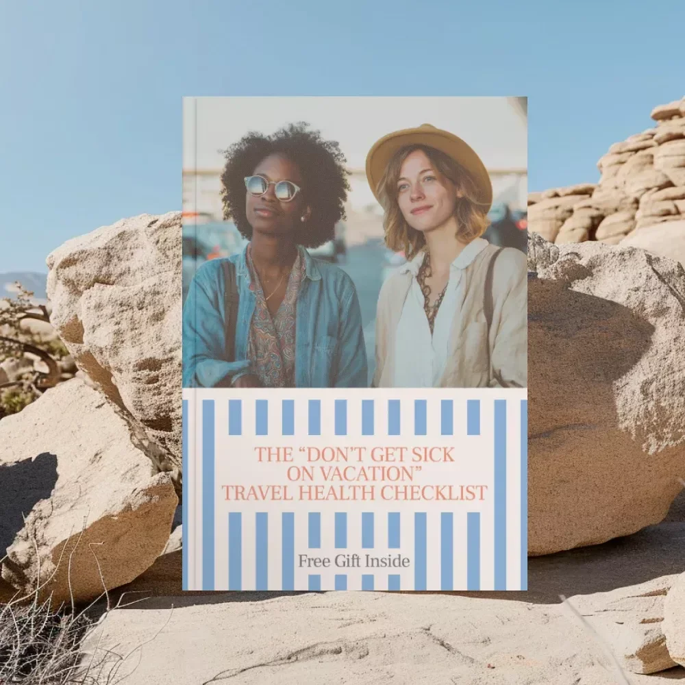 The “Don’t Get Sick on Vacation” Travel Health Checklist – How to Stay Healthy and Avoid Getting Sick Traveling | Digital Download Guide