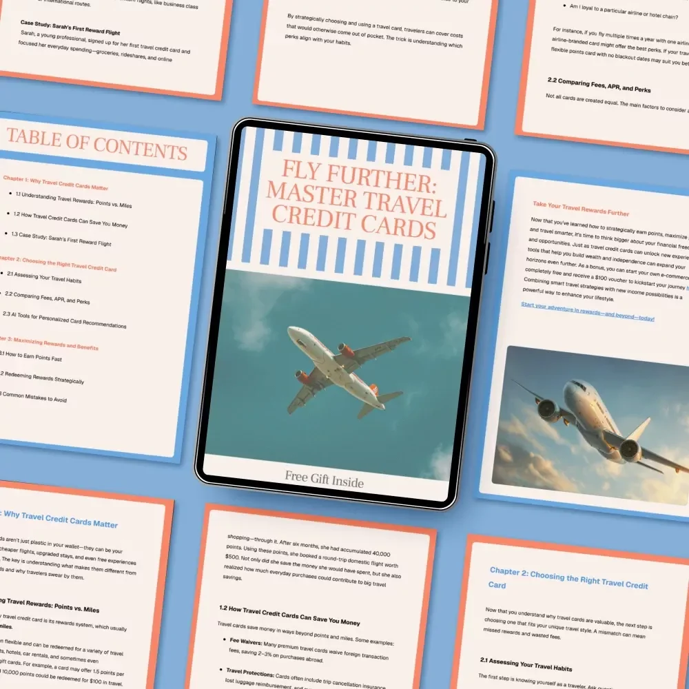 Fly Further: Master Travel Credit Cards | Beginner-Friendly Ebook Guide on How to Get Started with Travel Credit Cards, Rewards, Points & Smart Travel Hacking
