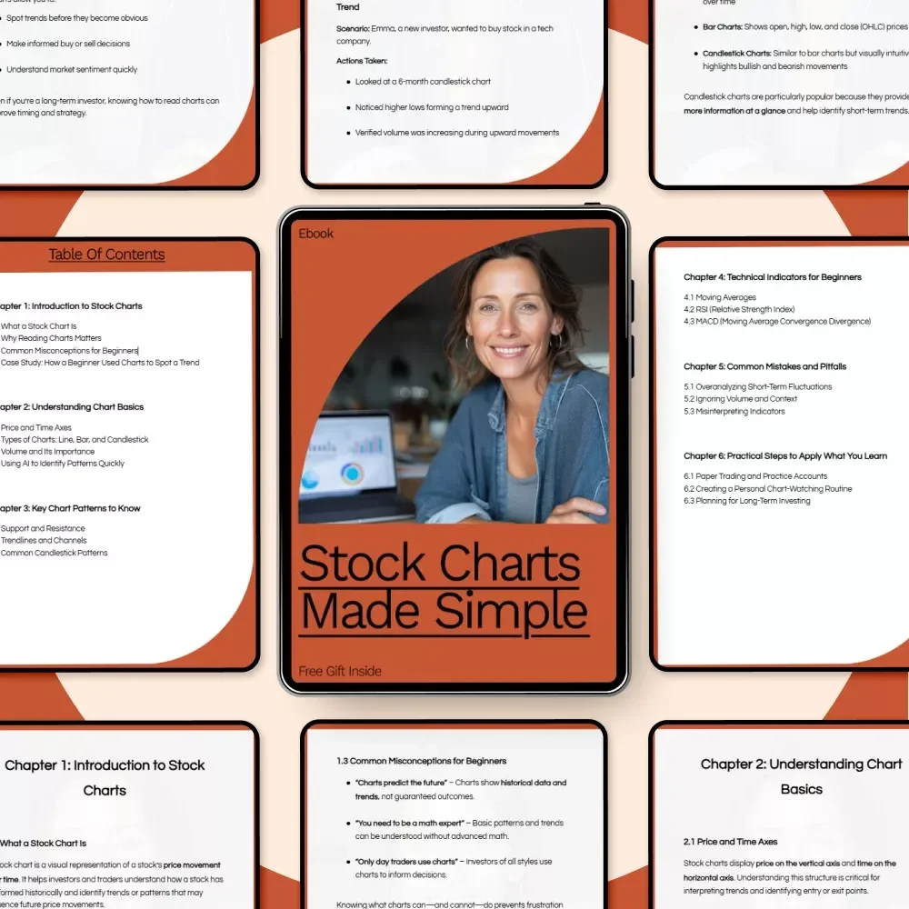 Stock Charts Made Simple: How to Read a Stock Chart Basics eBook for Beginners