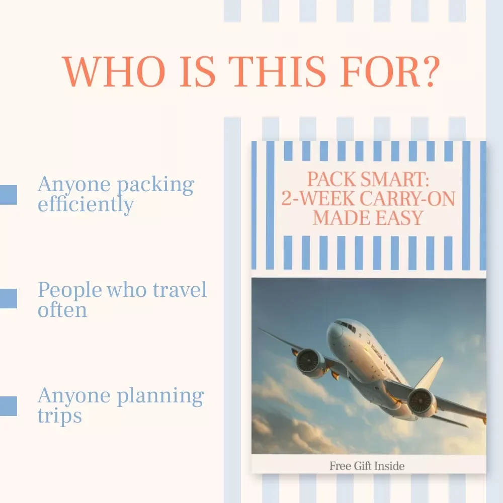 Pack Smart: 2-Week Carry-On Made Easy | Ultimate Printable Packing Checklist | how to pack a carry on for two weeks | Travel Planner, Minimalist Luggage Checklist, Carry-On Essentials