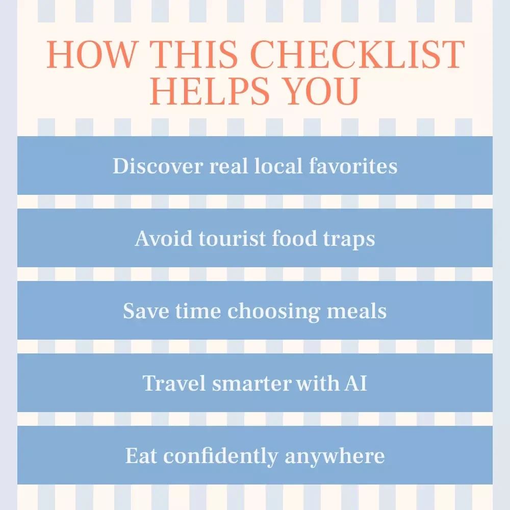Eat Like a Local Anywhere Using ChatGPT – Travel Food Checklist | How to Use ChatGPT to Find Local Food Spots Worldwide