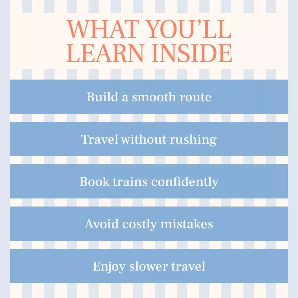 Slow Rails Big Memories | europe by train itinerary for two weeks | Two-Week Rail Travel Guide for Couples & Slow Travelers