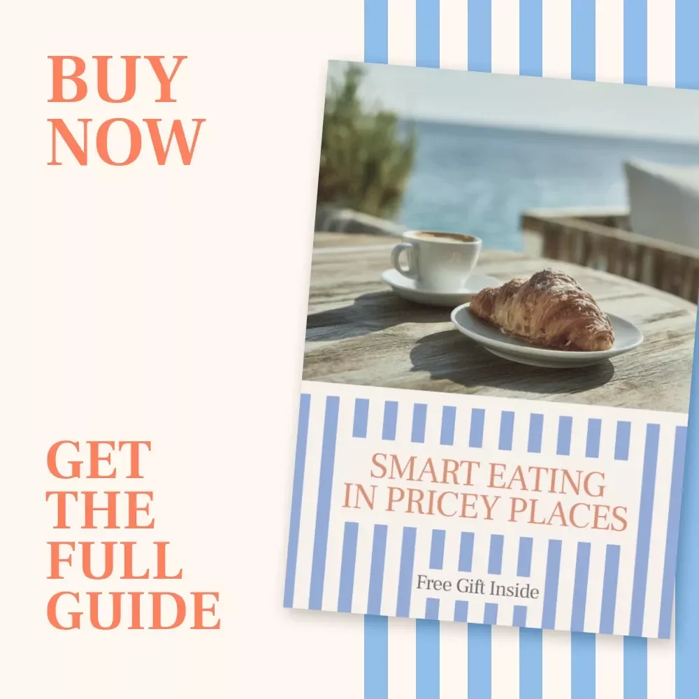Smart Eating in Pricey Places – Travel Food Budget Guide | How to Eat Cheap While Traveling in Expensive Cities | Digital Download
