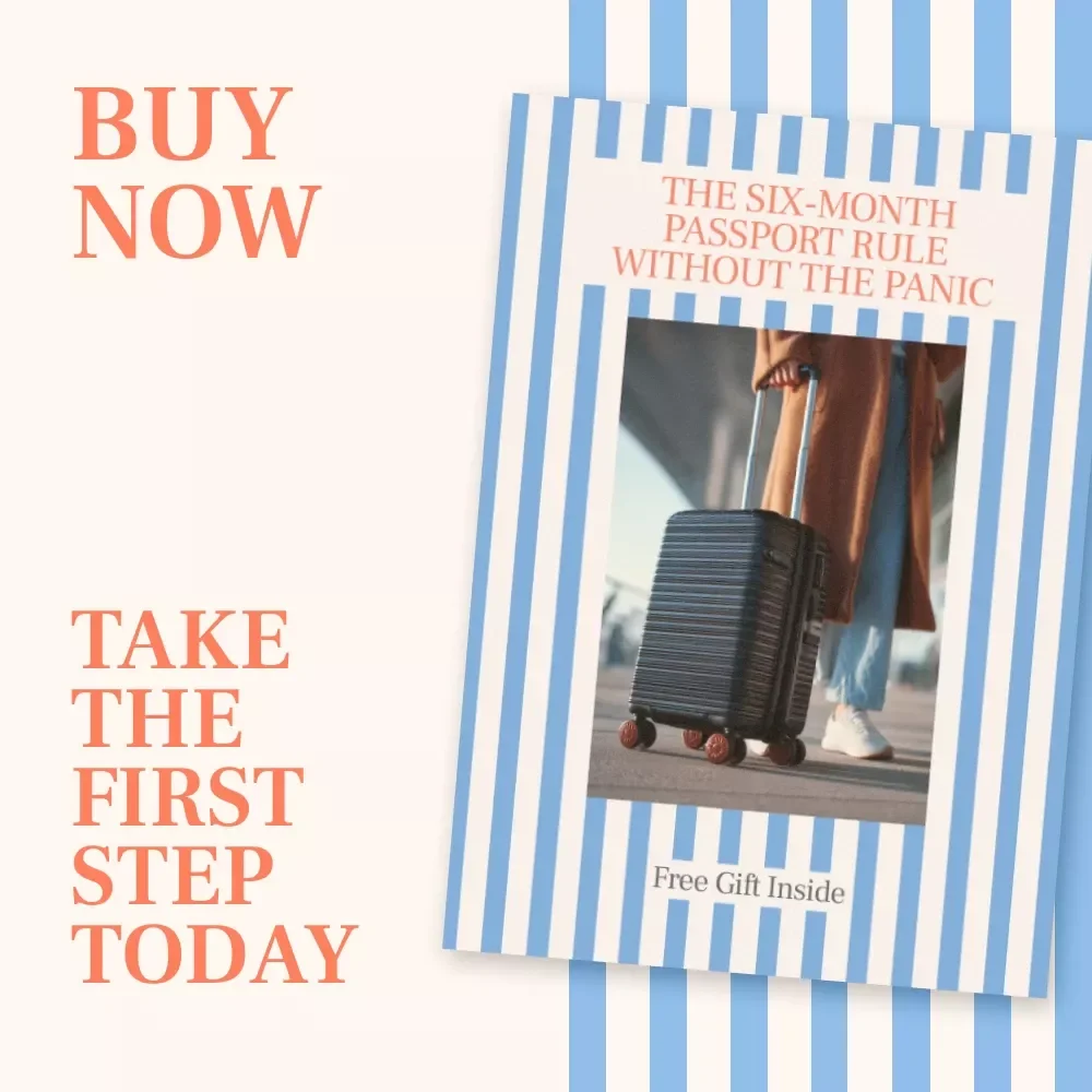 The Six-Month Passport Rule Without the Panic | Europe Travel Checklist | six month passport rule for europe explained | Printable & Digital Download