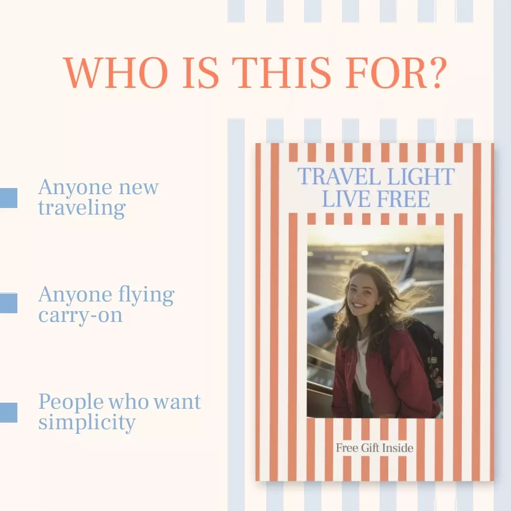 Travel Light Live Free — Minimalist Travel Ebook Guide | How to Travel With Just a Carry On Backpack | Smart Packing System for One-Bag Travel