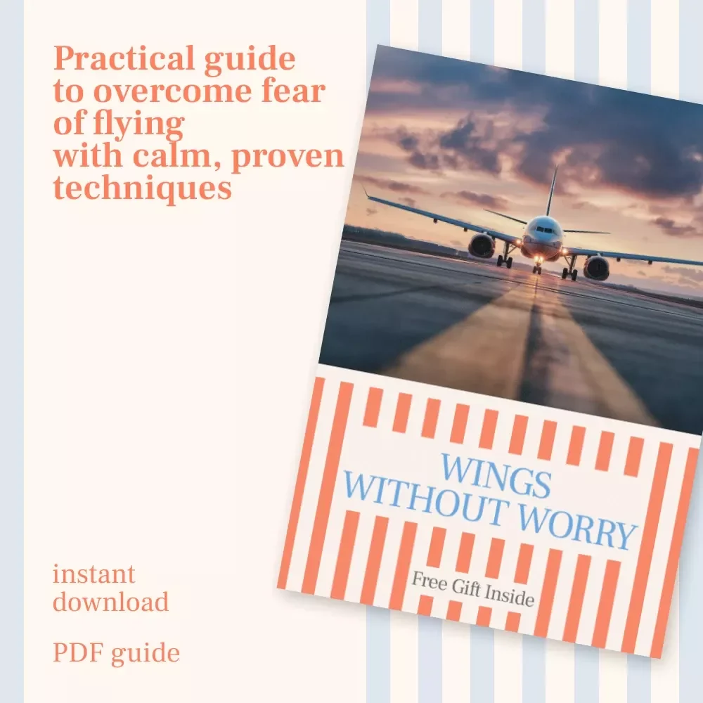 Wings Without Worry – A Practical Guide on how to overcome fear of flying | Calm Flight Anxiety Support Digital Download