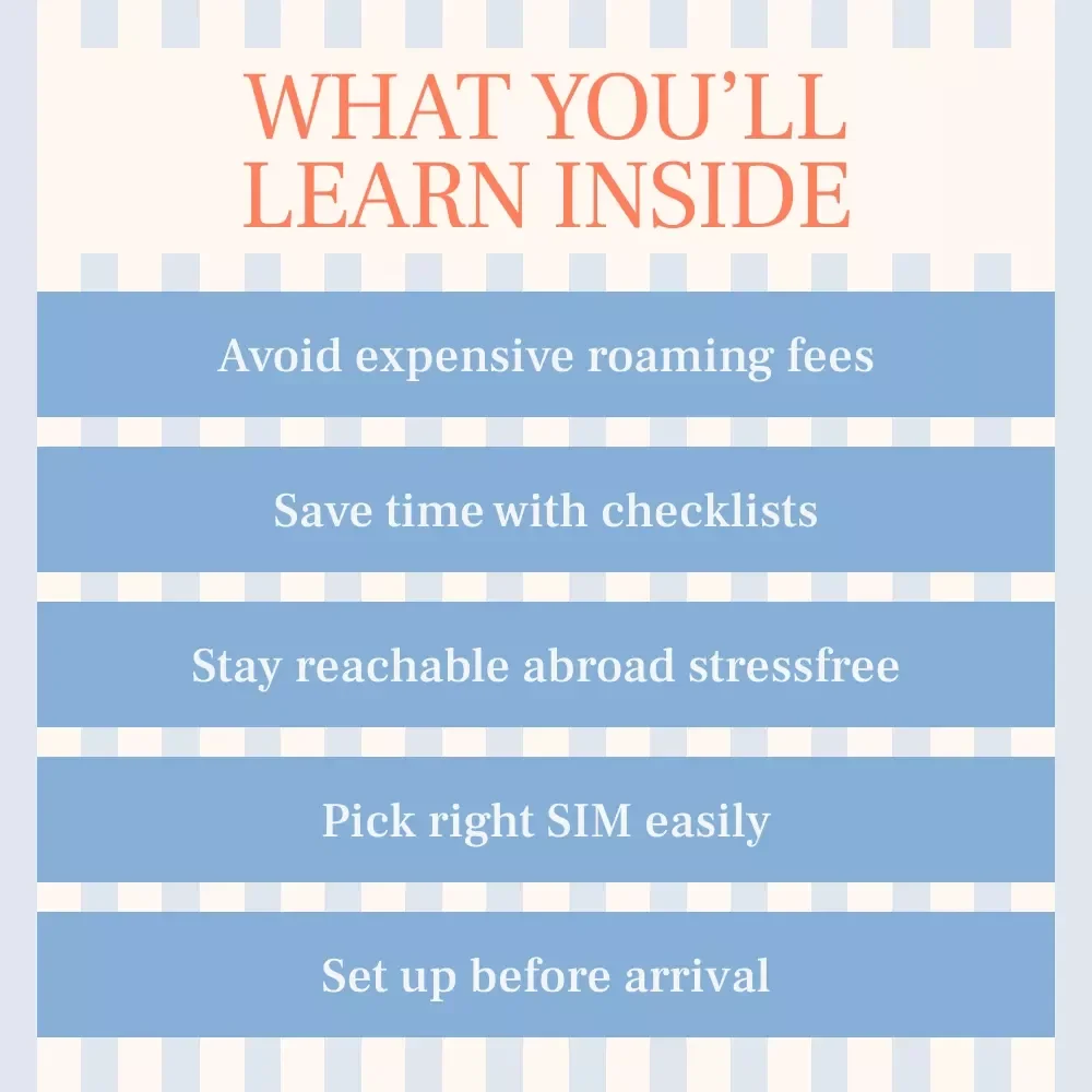 Stay Connected Anywhere Without Overpaying | Digital Travel Guide | how to get a local phone number for short trips | Smart SIM, eSIM & Data Setup Checklist
