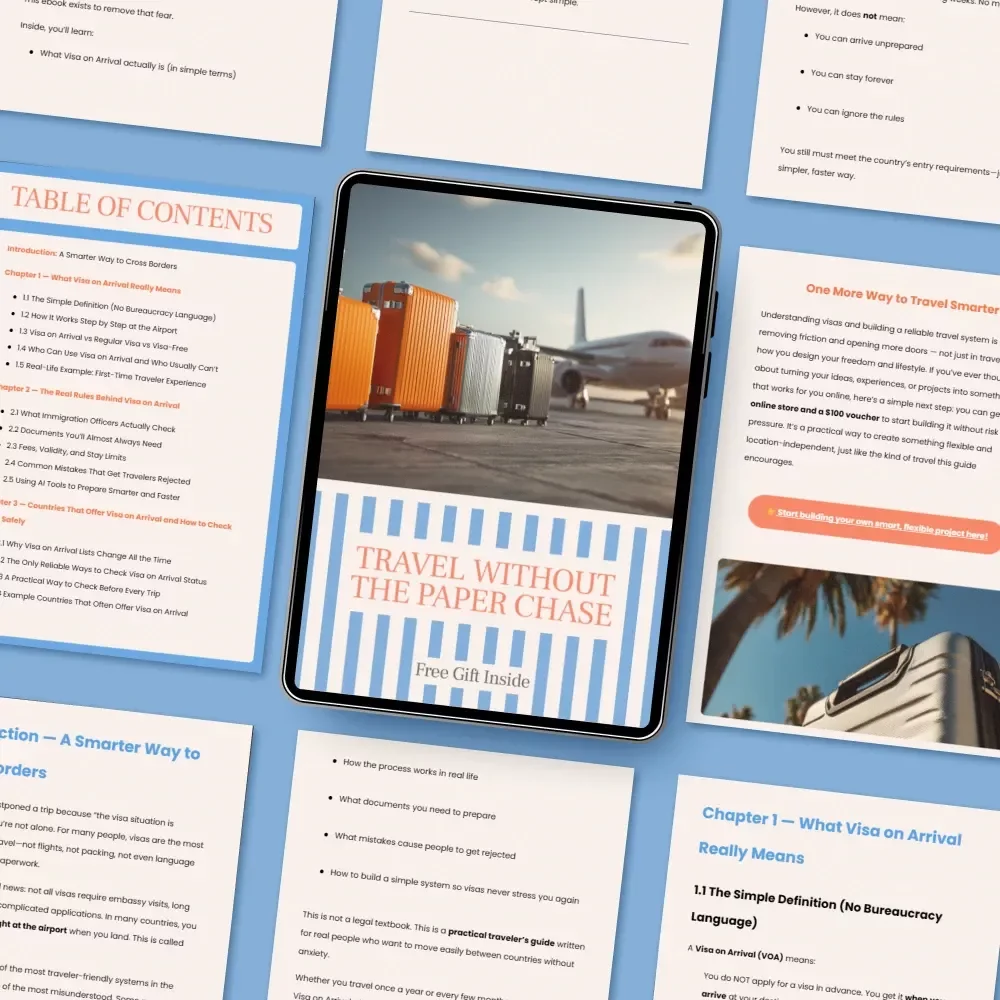 Travel Without the Paper Chase | Visa on Arrival Explained eBook for Stress-Free International Travel