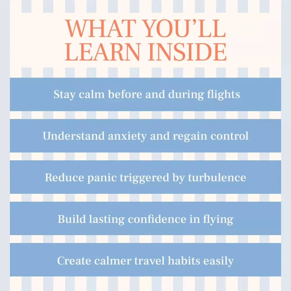 Wings Without Worry – A Practical Guide on how to overcome fear of flying | Calm Flight Anxiety Support Digital Download