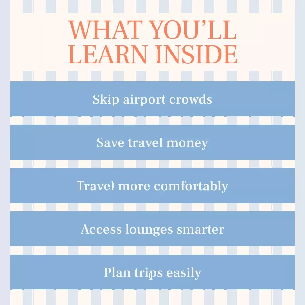 Unlock Airport Lounges Without Paying a Dime – A Smart Travel Guide on how to get airport lounge access for free | Digital Download for Frequent & Casual Flyers