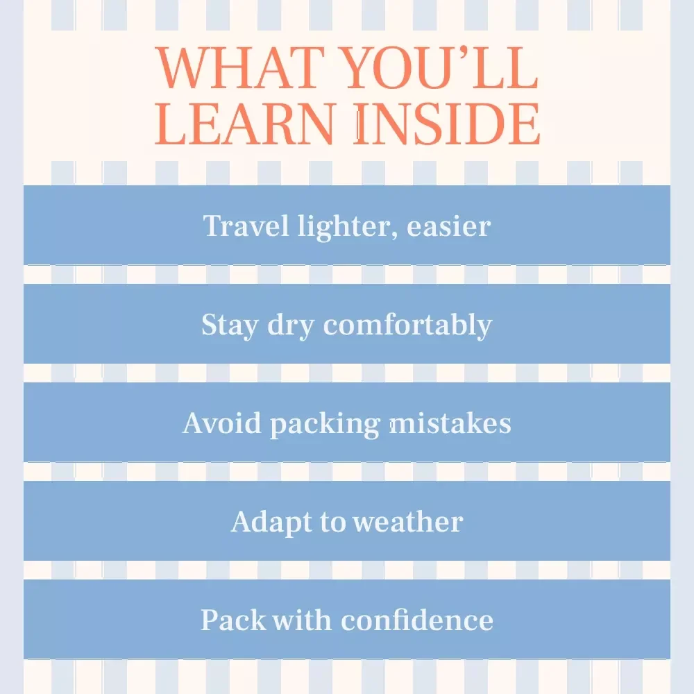 Travel Light Through Southeast Asia’s Rainy Season – Smart Packing Guide for What to Pack for Southeast Asia Rainy Season | Digital Download