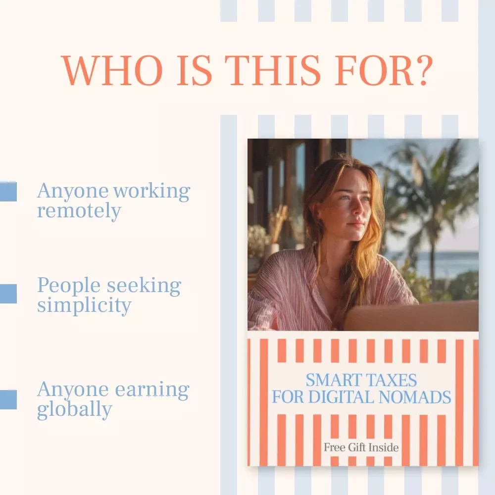 Smart Taxes for Digital Nomads | Simple Tax Guide eBook for Remote Workers | taxes for digital nomads explained simply | Digital Nomad Tax Essentials PDF