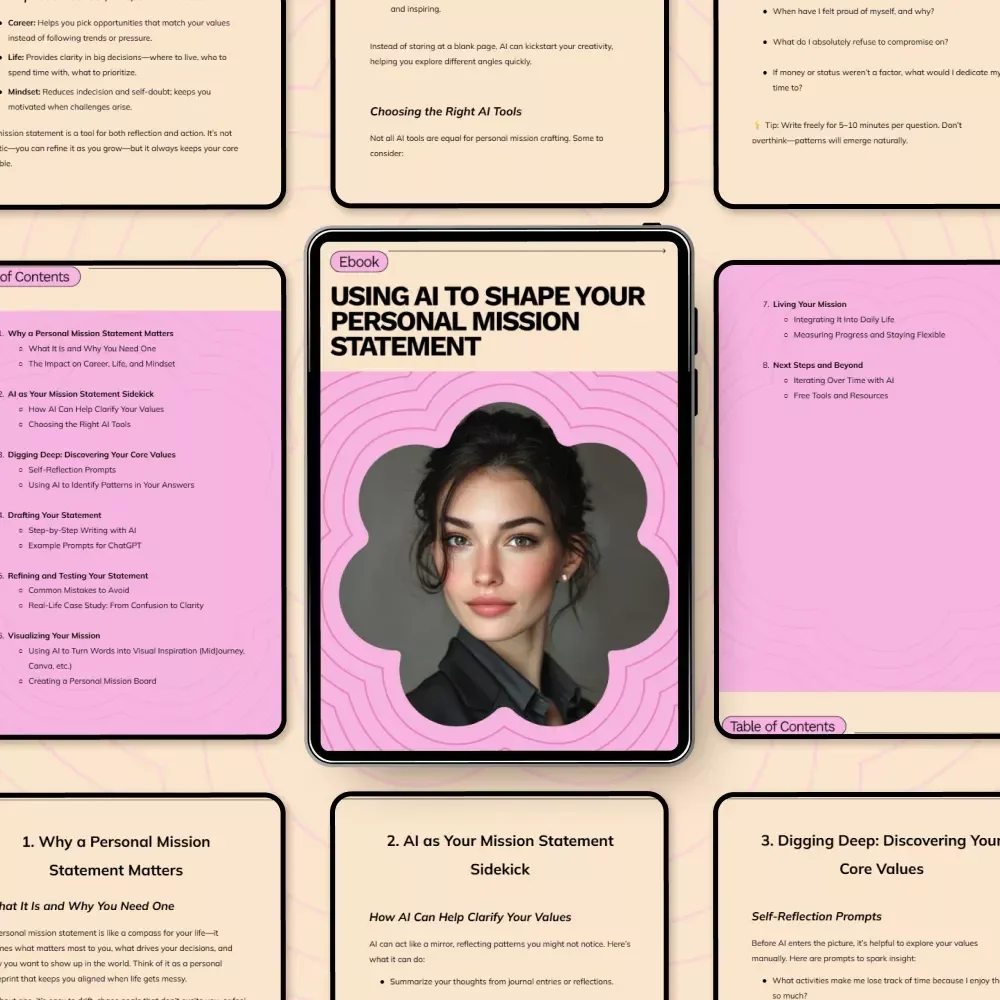 Using AI to Shape Your Personal Mission Statement – AI for Creating a Personal Mission Statement eBook