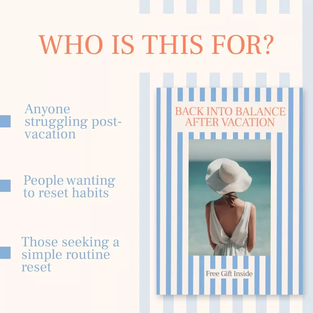 Back Into Balance After Vacation | Digital Download Guide for Smooth Post-Vacation Transition
