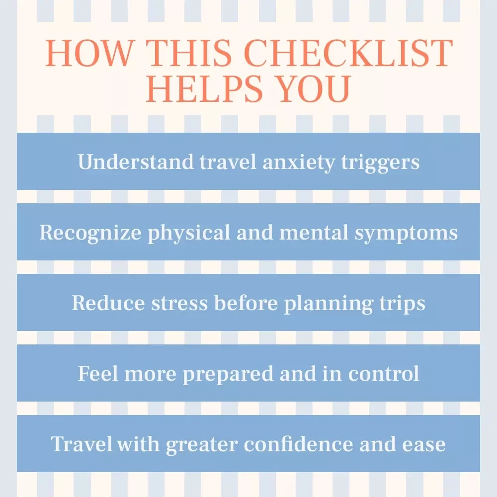 No More Travel Anxiety Checklist – What Is Travel Anxiety and Do I Have It | Digital Download for Calm, Confident Trips