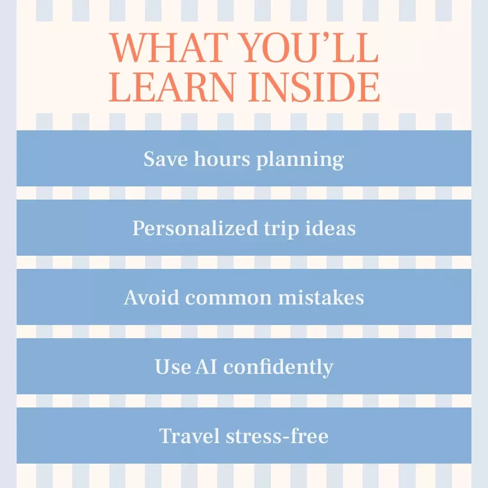 Travel Smarter with AI Itineraries – Digital Guide for Effortless Trip Planning | AI Travel Itinerary Generator | Smart Travel Planner PDF