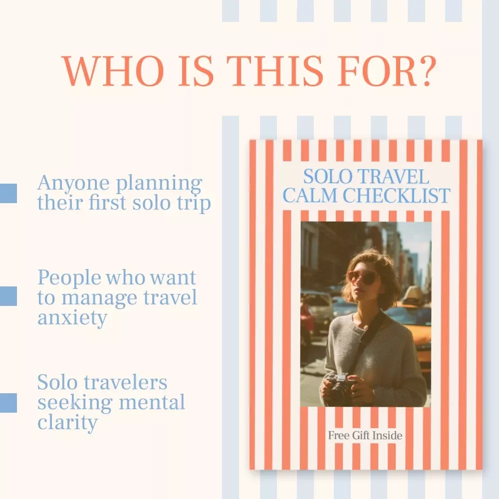 Solo Travel Calm Checklist - Your Essential Guide for Stress-Free Adventures