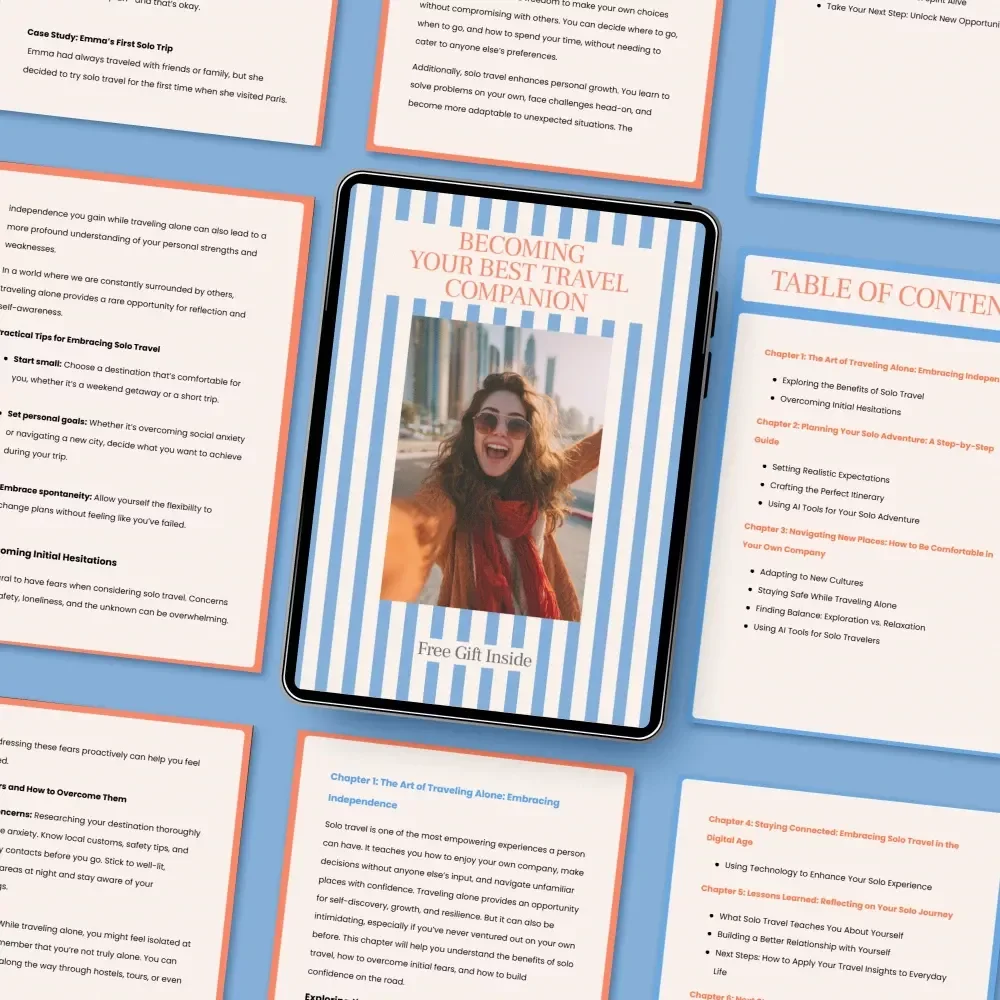 Becoming Your Best Travel Companion | Solo Travel Guide, Digital Download for Independent Travelers, Mindful Adventures & AI Tools for Solo Travel