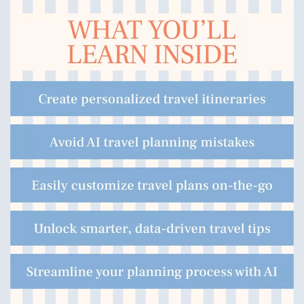 Travel Planned Your Way With Smart AI Tools: Personalized Travel Planning Guide, eBook & Checklist for Seamless Journeys