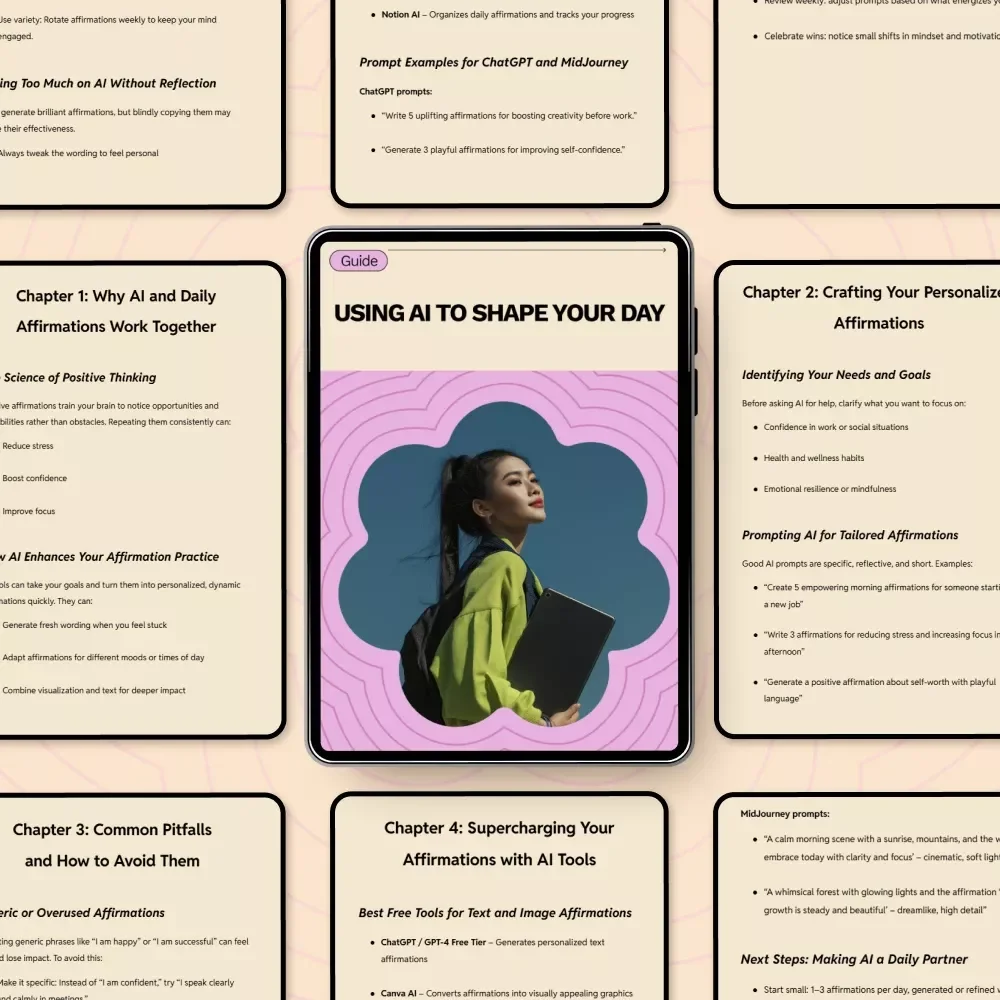 Using AI to Shape Your Day – A Smart Daily Guide on How to Use AI for Daily Affirmations, Personalized Motivation, Mindset Clarity & Simple Routines