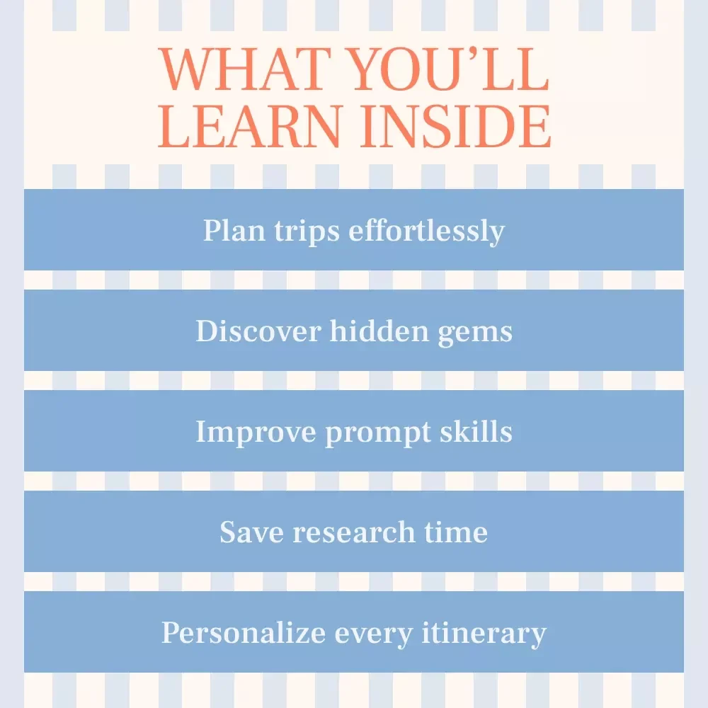 AI-Powered Travel: Plan Smarter Adventures – Digital eBook for Smarter Trip Planning Using AI, ChatGPT Travel eBook, How to Use ChatGPT to Plan a Trip, Smart Itinerary Builder, Travel Hacks PDF