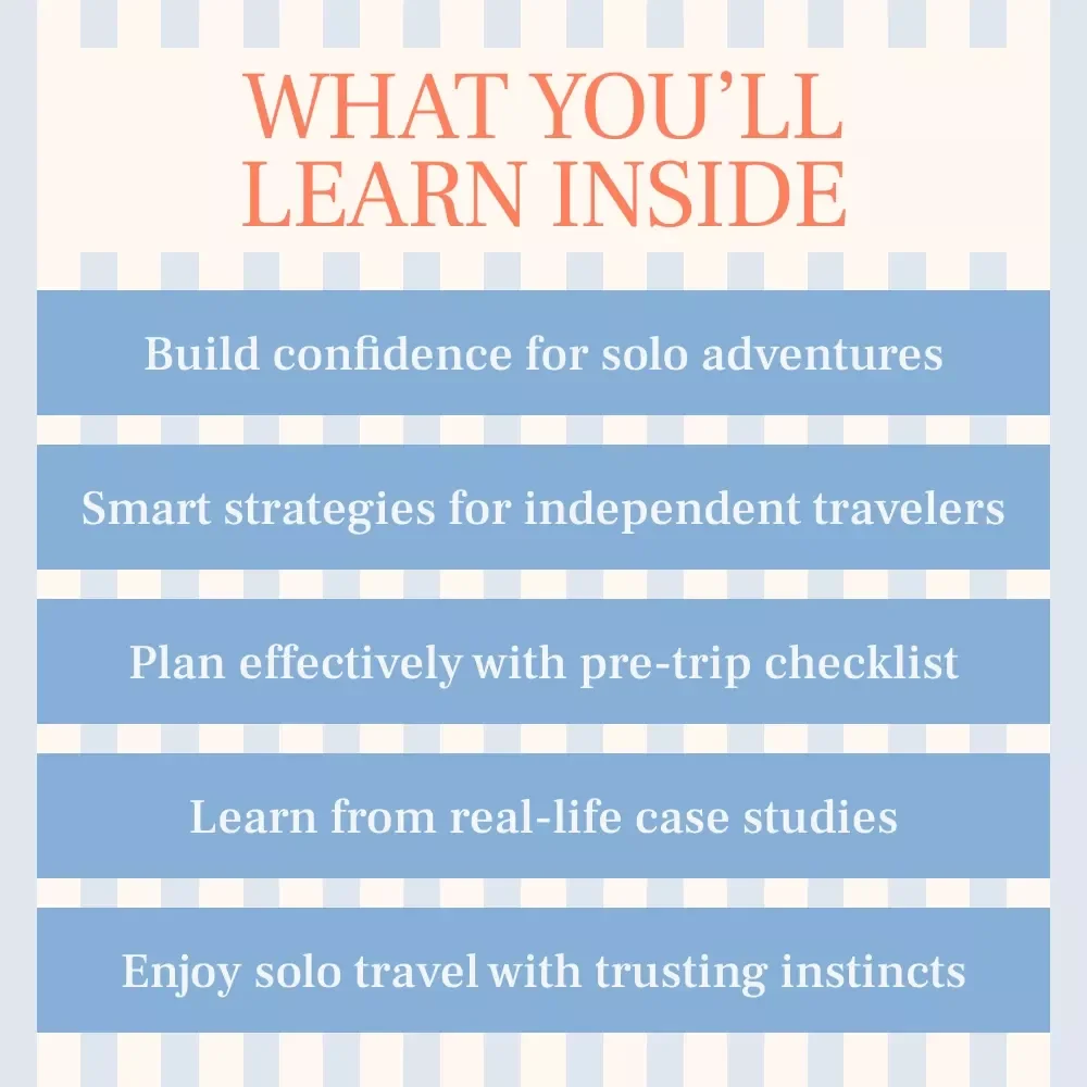 First Time Solo Travel Tips for Women – Digital Download Guide to Safe, Empowering Solo Travel