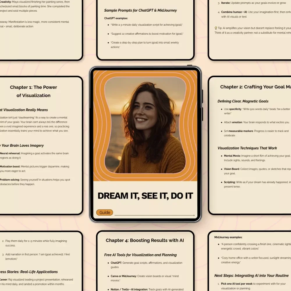 Dream It, See It, Do It – A Practical Guide on How to Visualize and Manifest Your Goals with Clarity, Focus & AI Tools