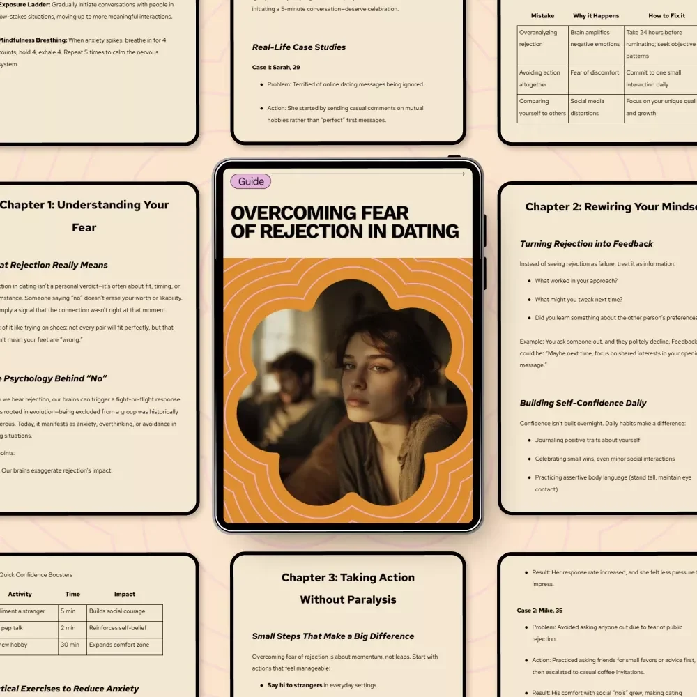 Overcoming Fear of Rejection in Dating Guide – How to Overcome Fear of Rejection in Dating, Build Confidence, Rewire Your Mindset & Take Action Without Anxiety