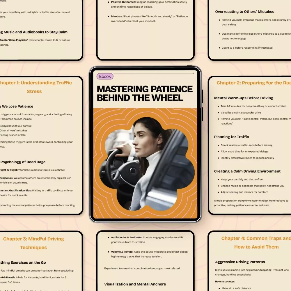 Mastering Patience Behind the Wheel – Practical eBook Guide on How to Be Patient in Traffic for Calm, Stress-Free Driving