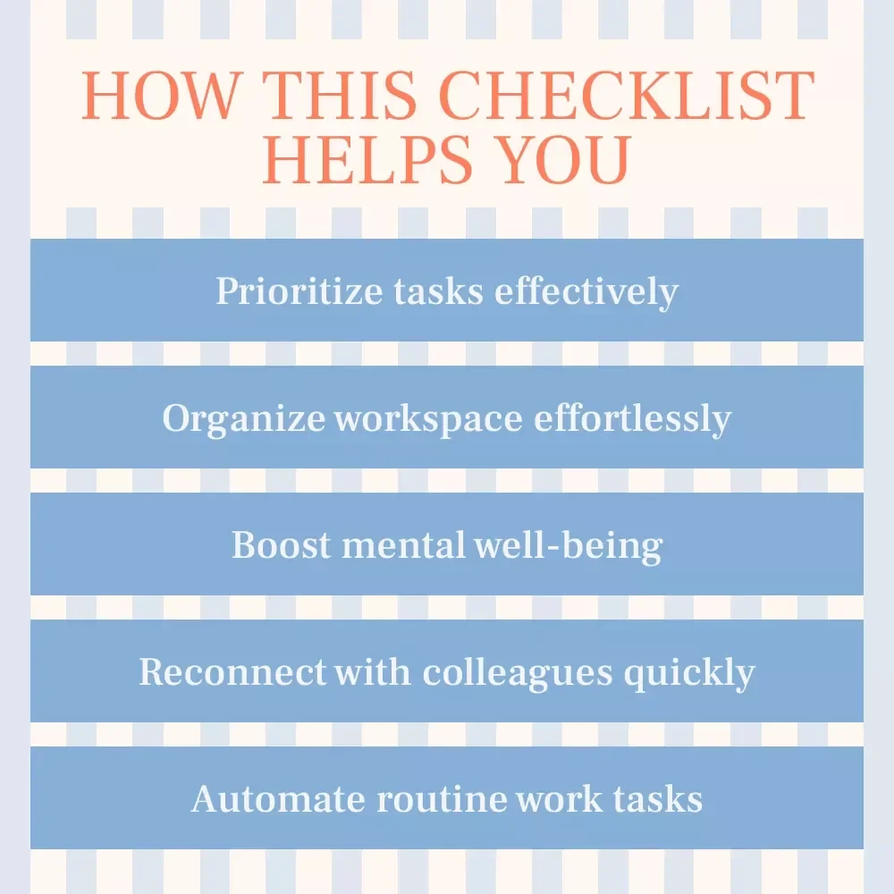 Returning to Work After a Long Trip Checklist - Essential Guide for a Smooth Transition